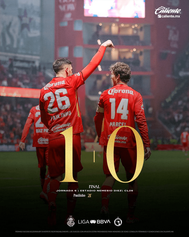 Toluca impone condiciones en casa y vence por la mínima a&nbsp;Tijuana